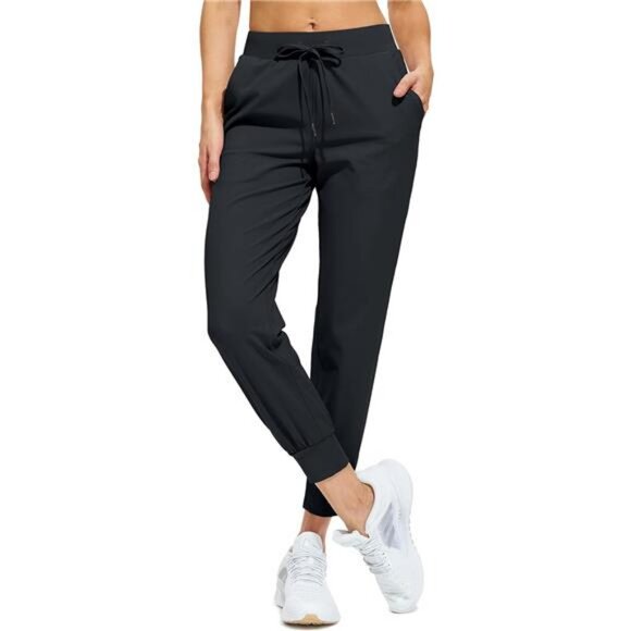 Women's Joggers Pants Lightweight Running Sweatpants w Pockets Athletic Tapered - Picture 1 of 6
